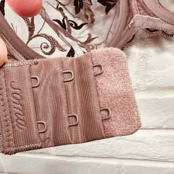 NWT Soma Sensuous Lace Unlined Ballonet Underwire Bra 34 D Mochaccino #0545 - Picture 7 of 14